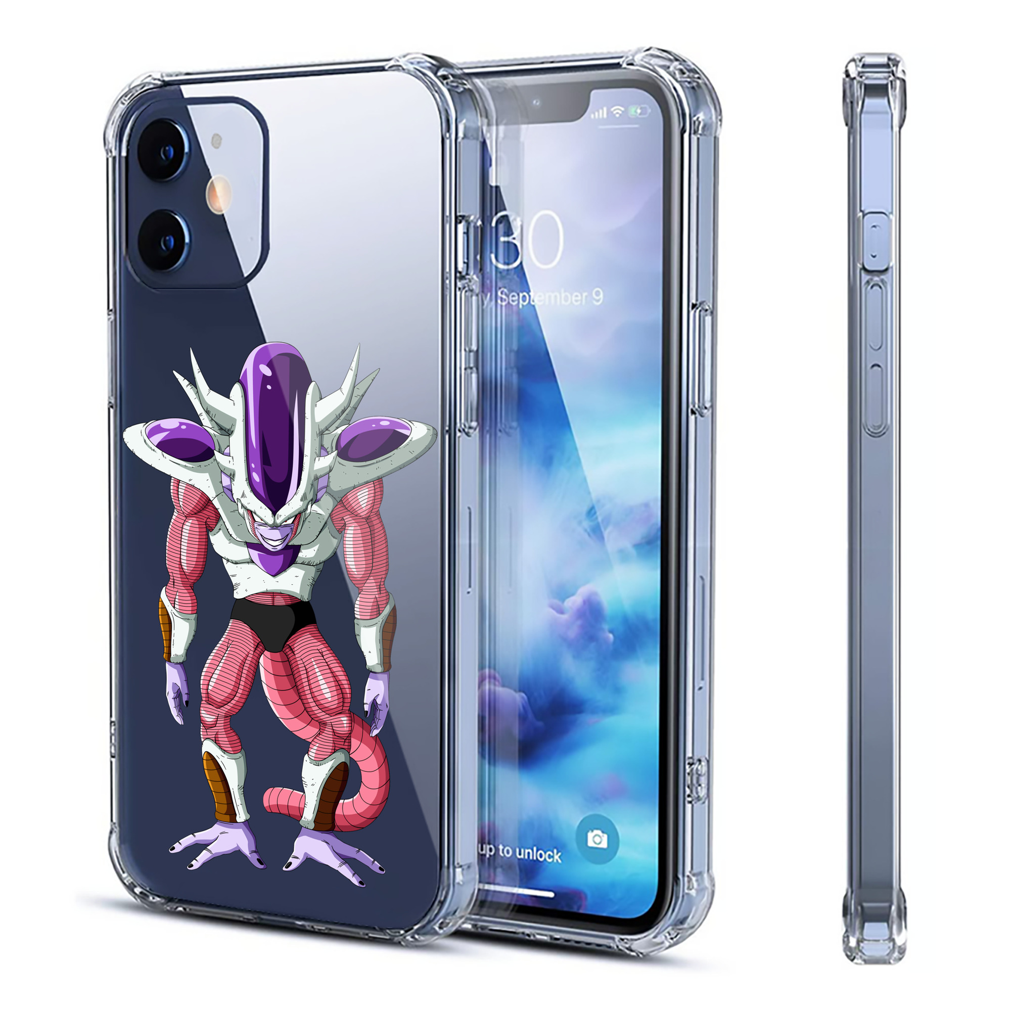 （画像用） ドラゴンボール フリーザ DRAGON BALL Frieza 【iPhone 12シリーズ対応】透明スマホケース（クリアソフトケース）